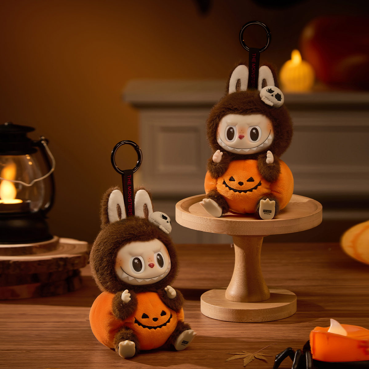 The Monsters Labubu bí ngô Happy Halloween Party Series-Sitting Pumpkin Vinyl Plush Pendant 5
