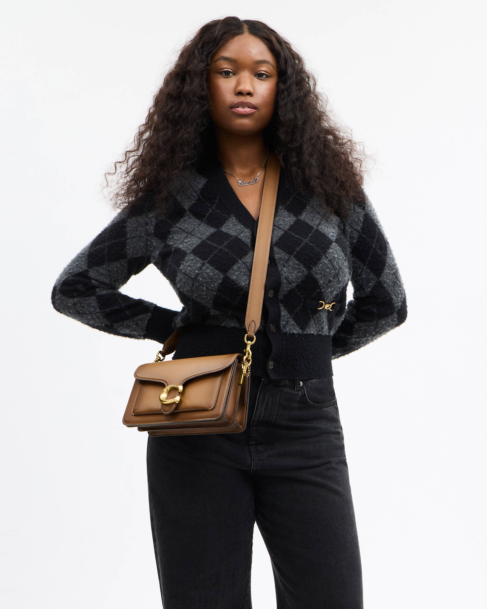 Túi đeo chéo Coach Tabby Shoulder Bag 26 Brown CCC02 9