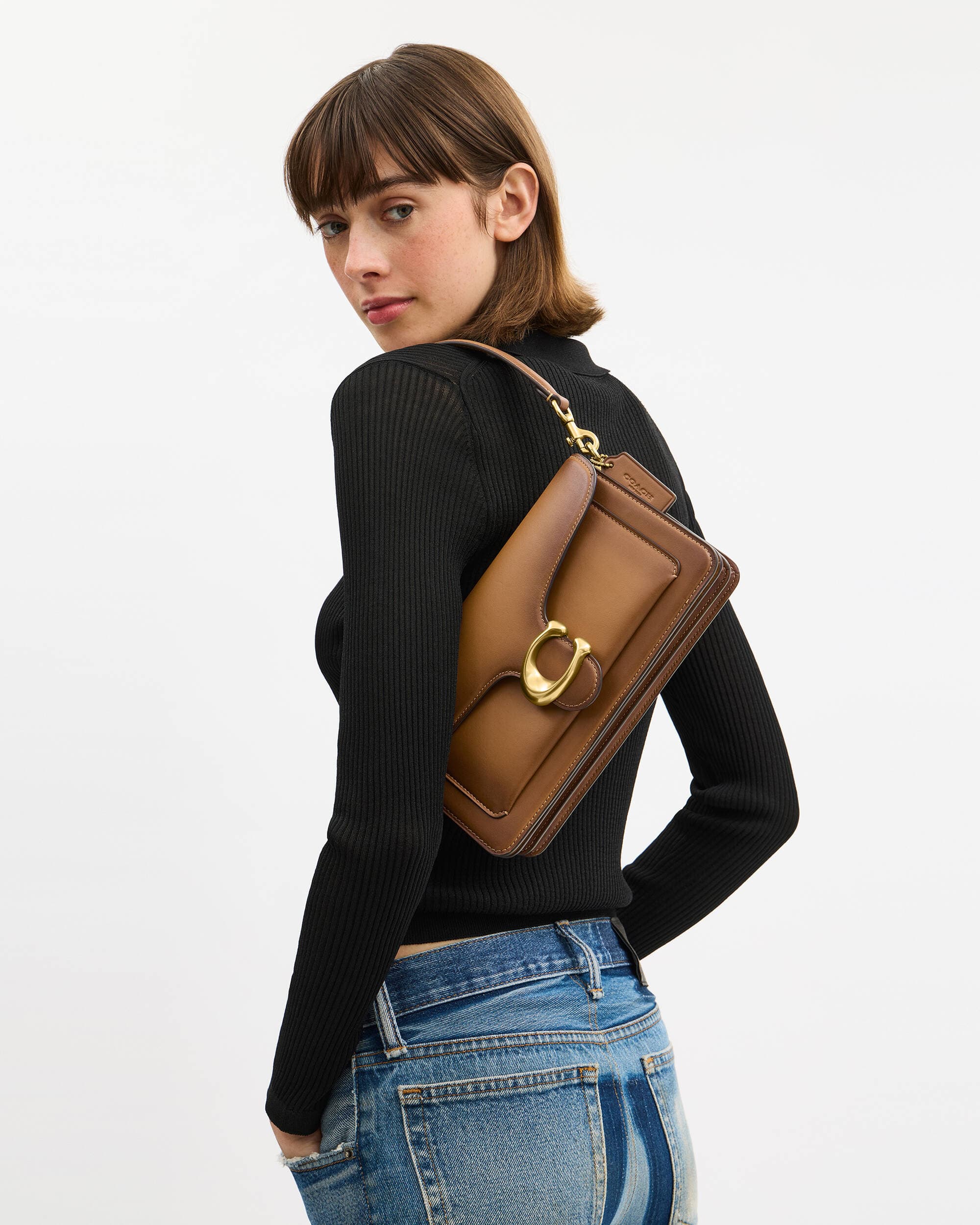Túi đeo chéo Coach Tabby Shoulder Bag 26 Brown CCC02 11