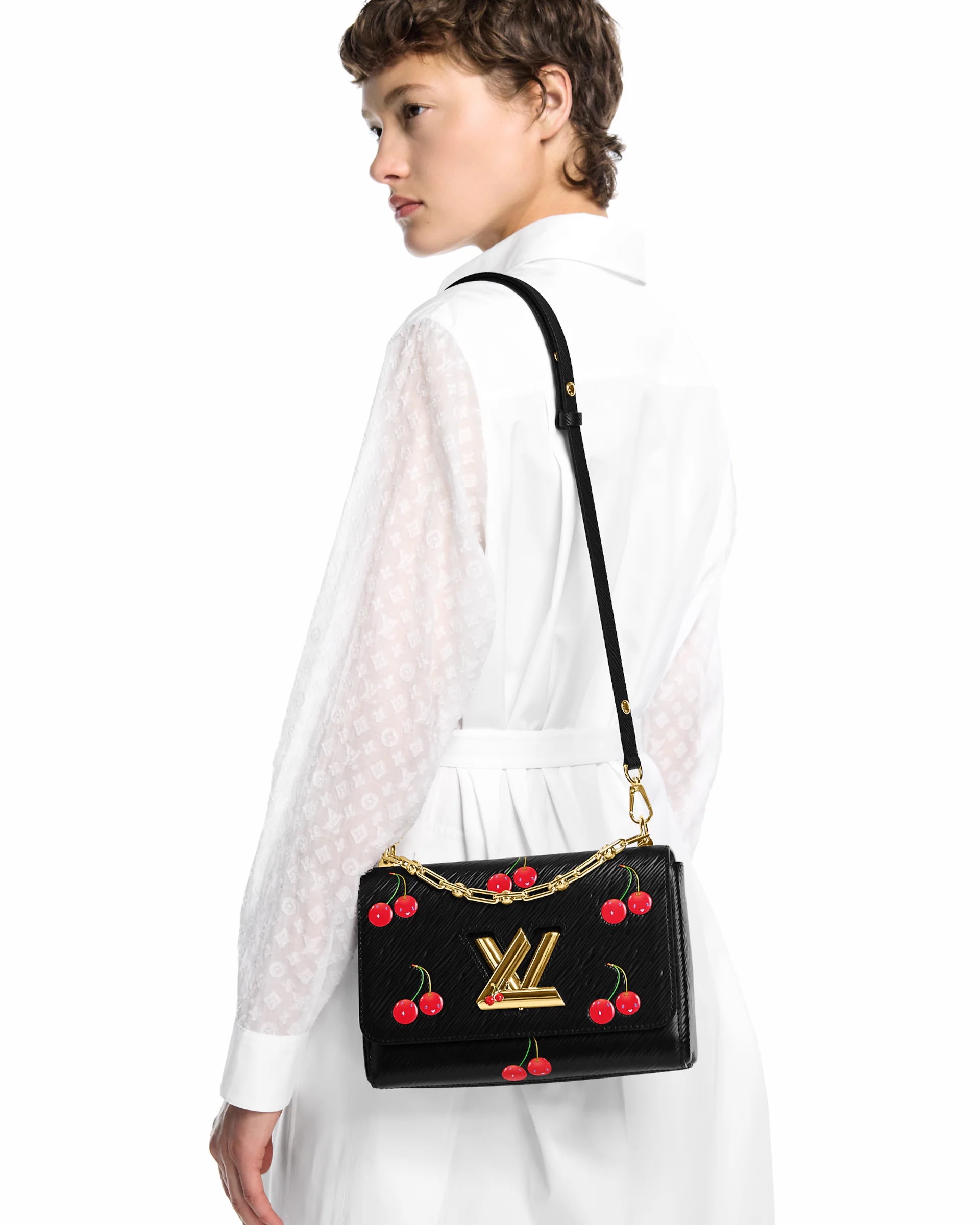 Túi xách Louis Vuitton LV x TM Twist MM Bag Cherry Motifs 3