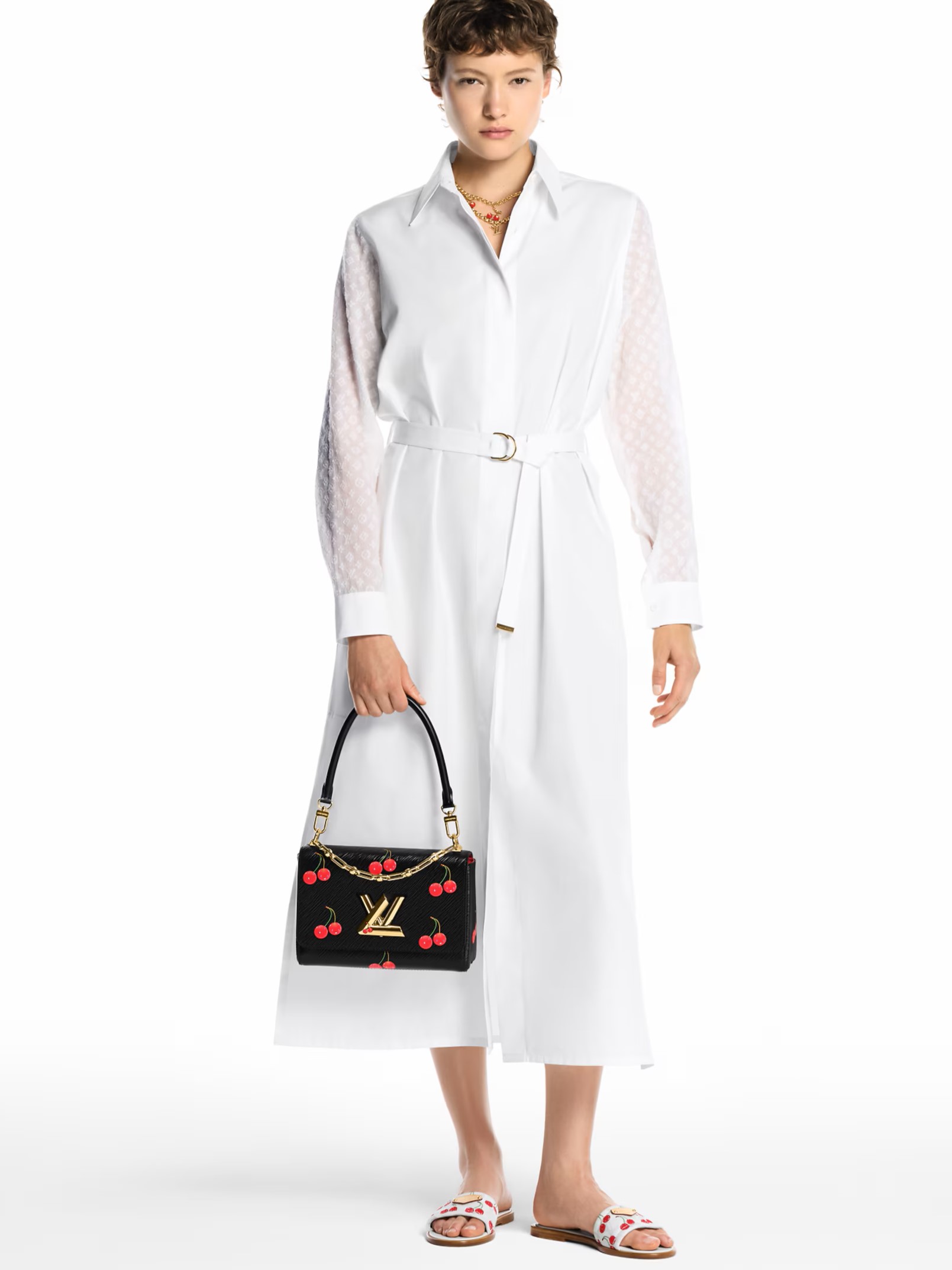Túi xách Louis Vuitton LV x TM Twist MM Bag Cherry Motifs 5