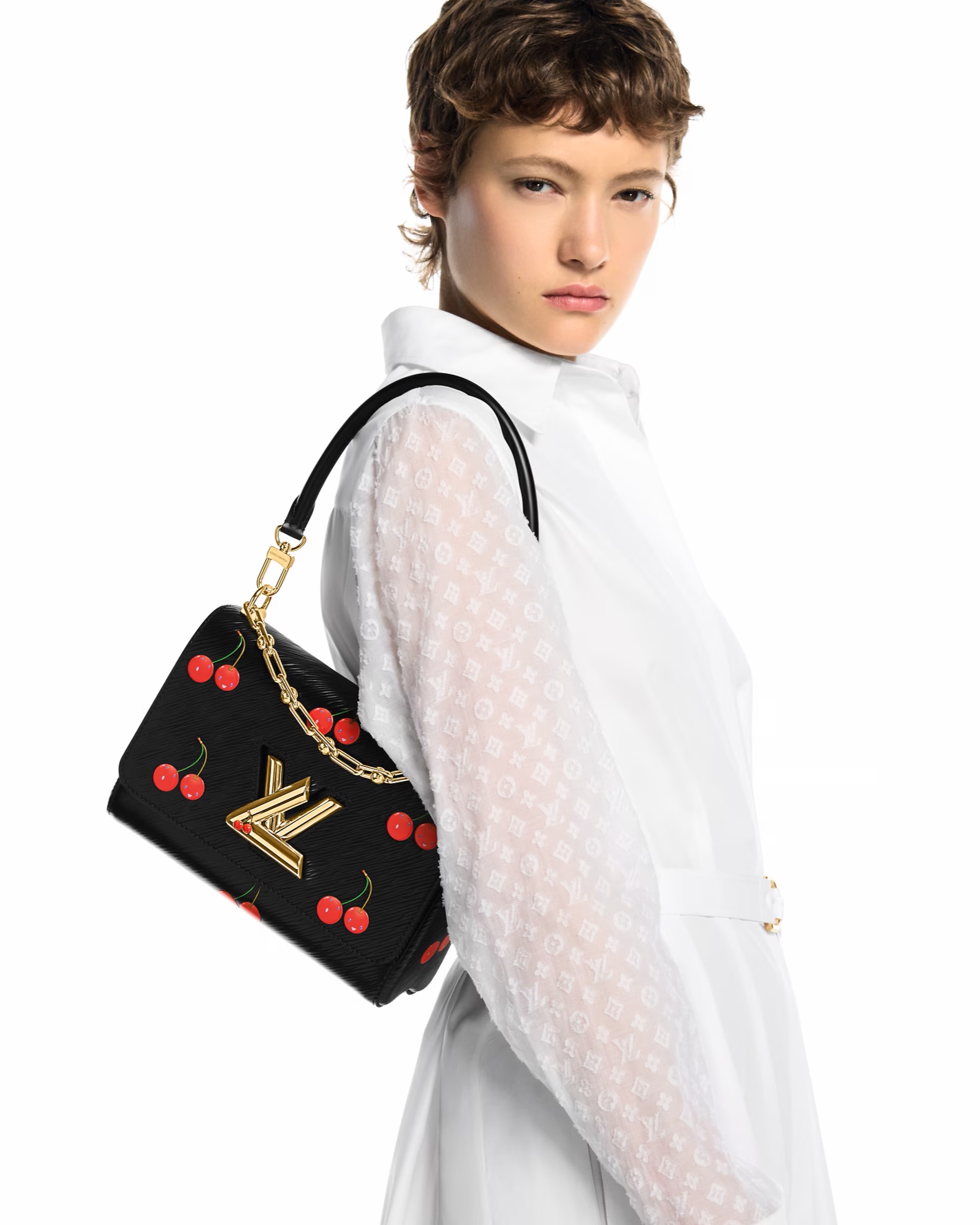 Túi xách Louis Vuitton LV x TM Twist MM Bag Cherry Motifs 8