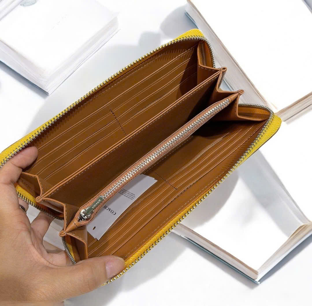 Ví dài Coach Accordion Zip Wallet in Regenerative Leather Goofy CH49 2