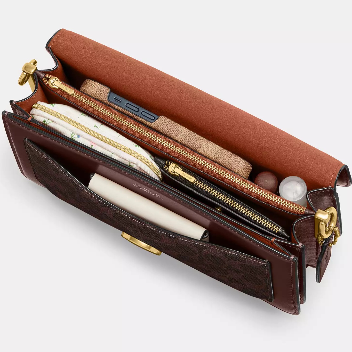 Túi đeo chéo Coach Tabby Shoulder Bag 26 In Signature Canvas Brass Maple CI032 1