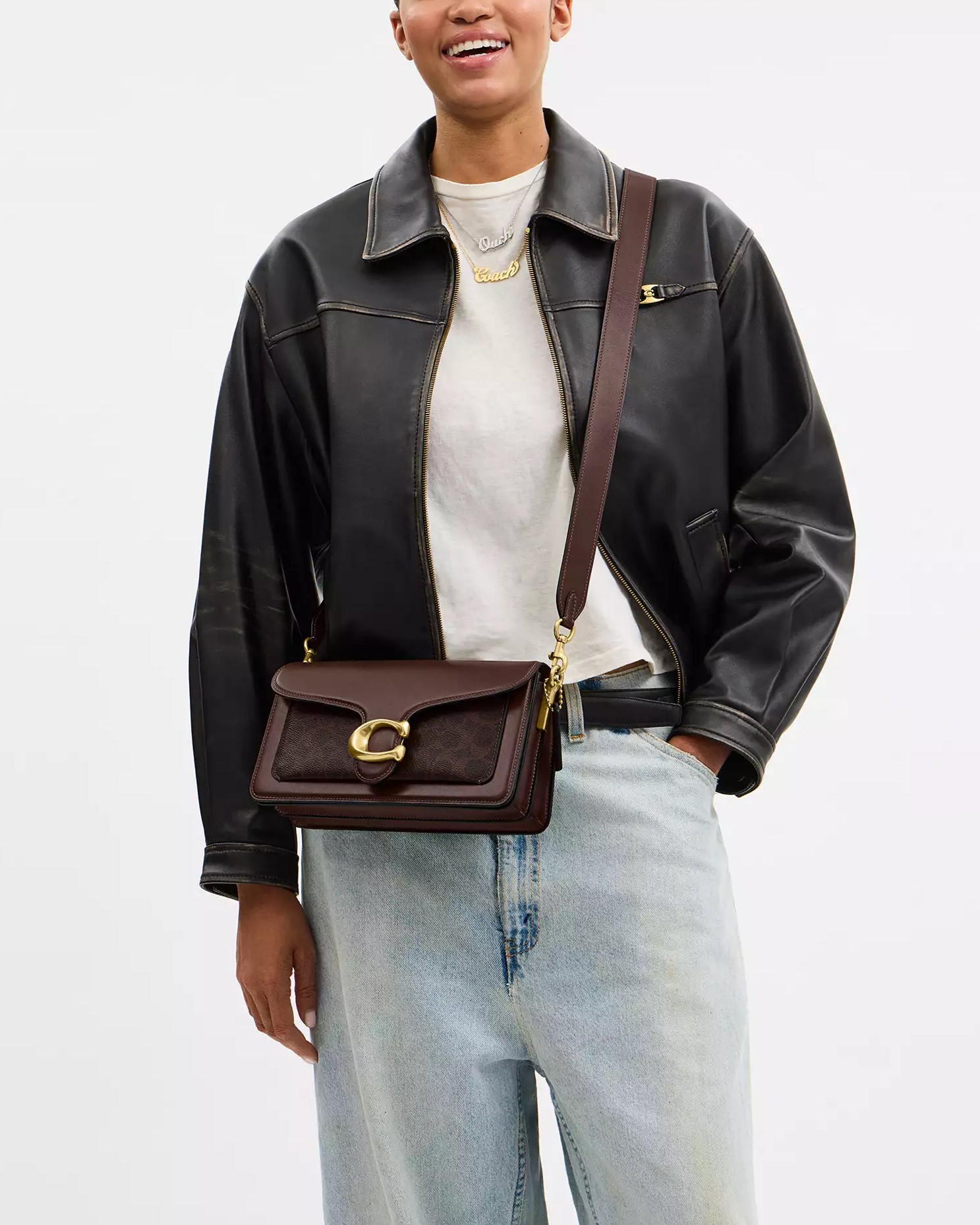 Túi đeo chéo Coach Tabby Shoulder Bag 26 In Signature Canvas Brass Maple CI032 9