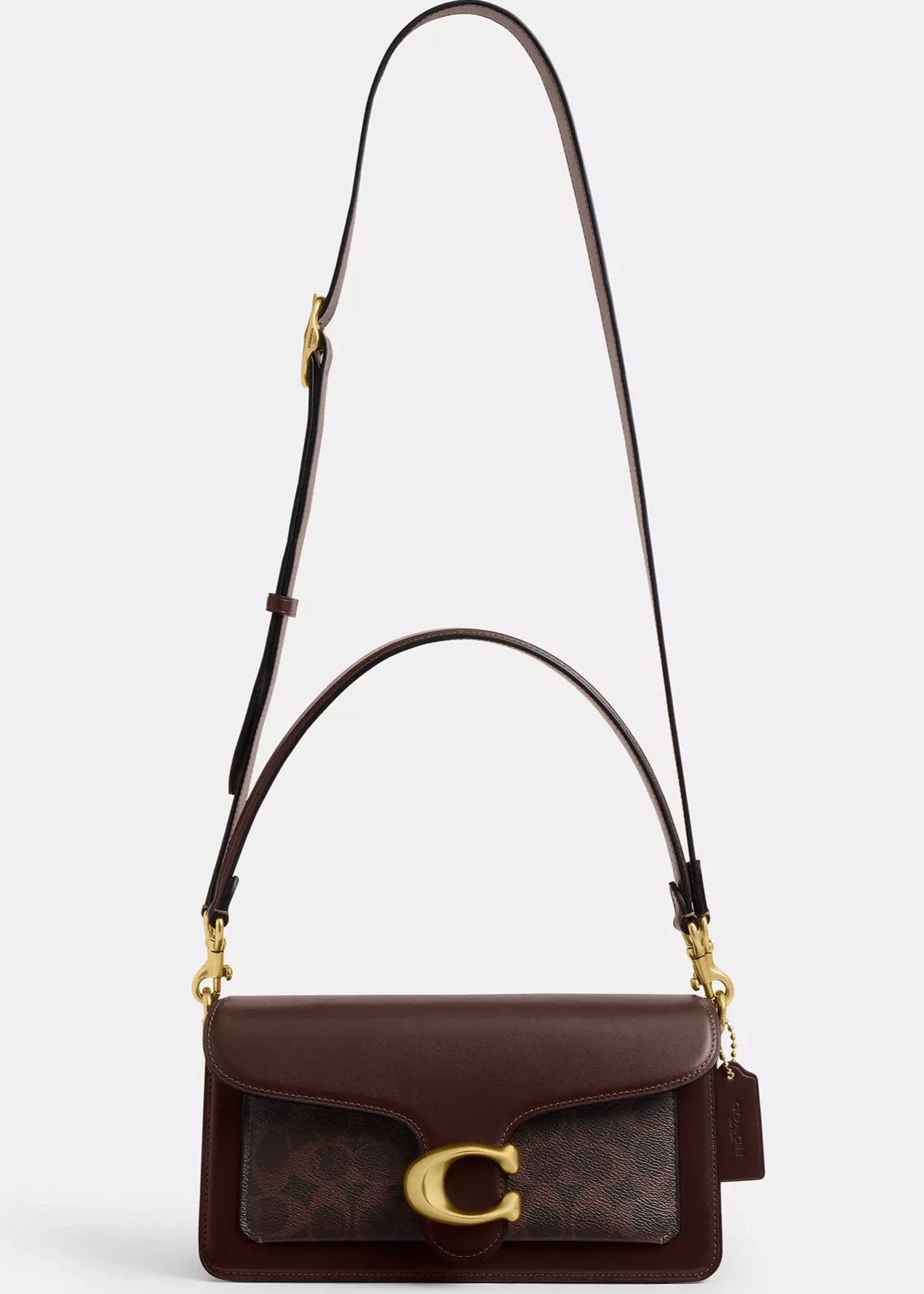 Túi đeo chéo Coach Tabby Shoulder Bag 26 In Signature Canvas Brass Maple CI032 11