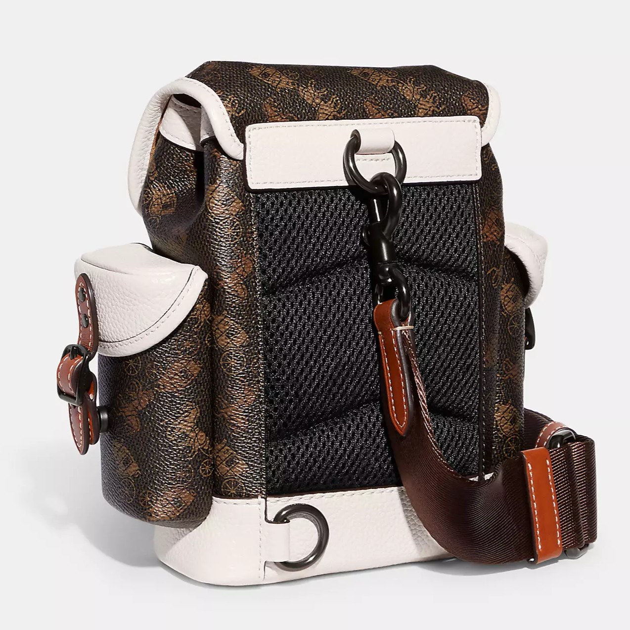 BALO ĐEO CHÉO COACH NAM HITCH BACKPACK 13 WITH HORSE AND CARRIAGE PRINT CF112 6