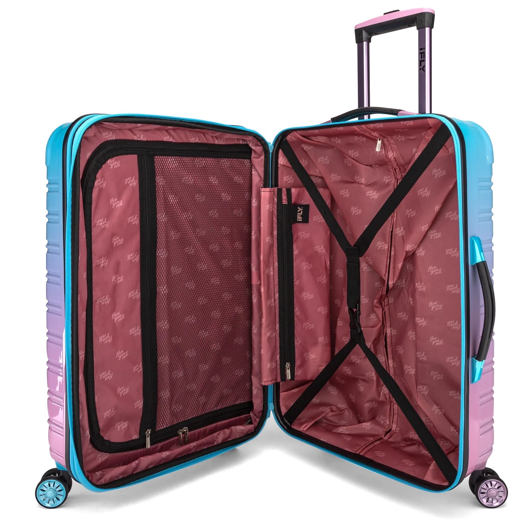 VALI DU LỊCH MÀU LOANG IFLY FIBERTECH OMBRE HARDSIDE LUGGAGE IN COTTON CANDY 15