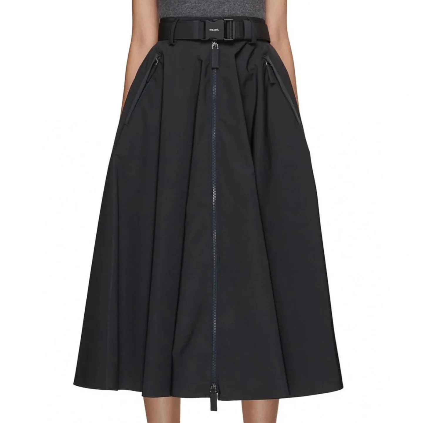 Chân váy dài Prada Technical Fabric Midi-Skirt 7