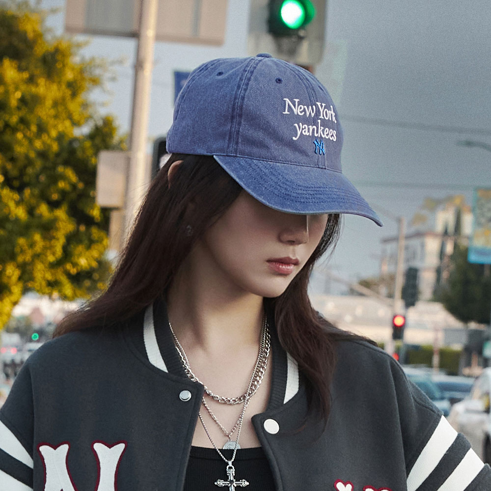 Mũ MLB New York Yankees Varsity Lettering Washed Unstructured Ball Cap Navy 3ACPVV04N-50NYS 11