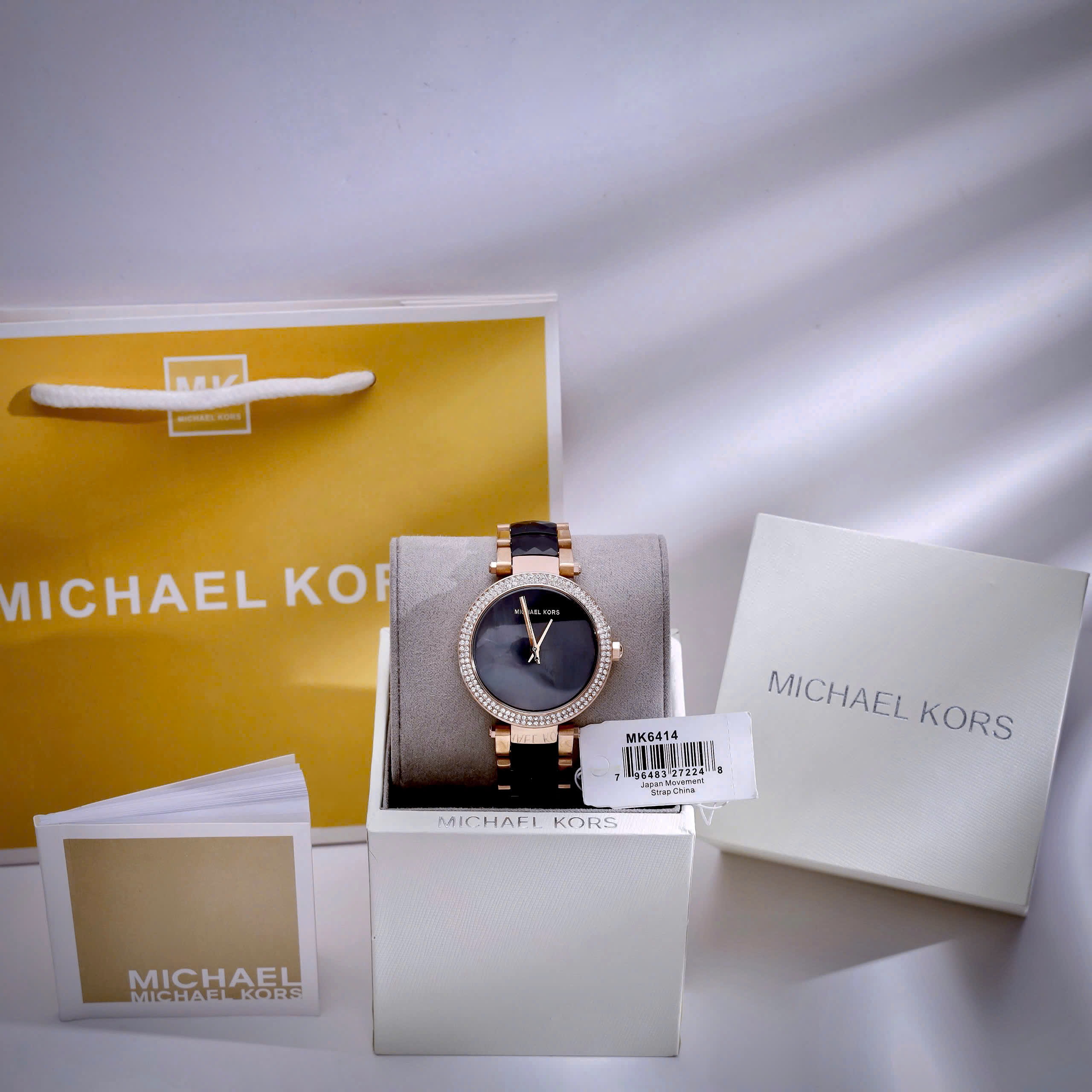 Đồng hồ đeo tay nữ Michael Kors Parker Rose Gold-Tone and Acetate Watch MK6414 2