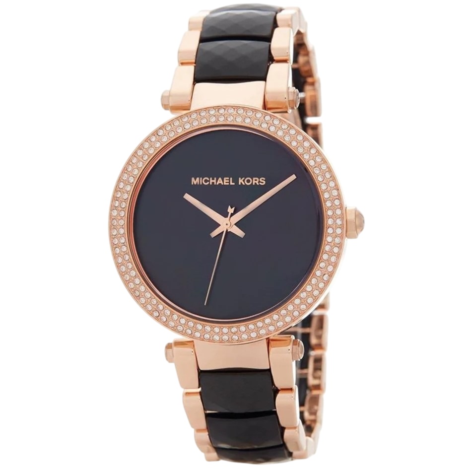Đồng hồ đeo tay nữ Michael Kors Parker Rose Gold-Tone and Acetate Watch MK6414 8