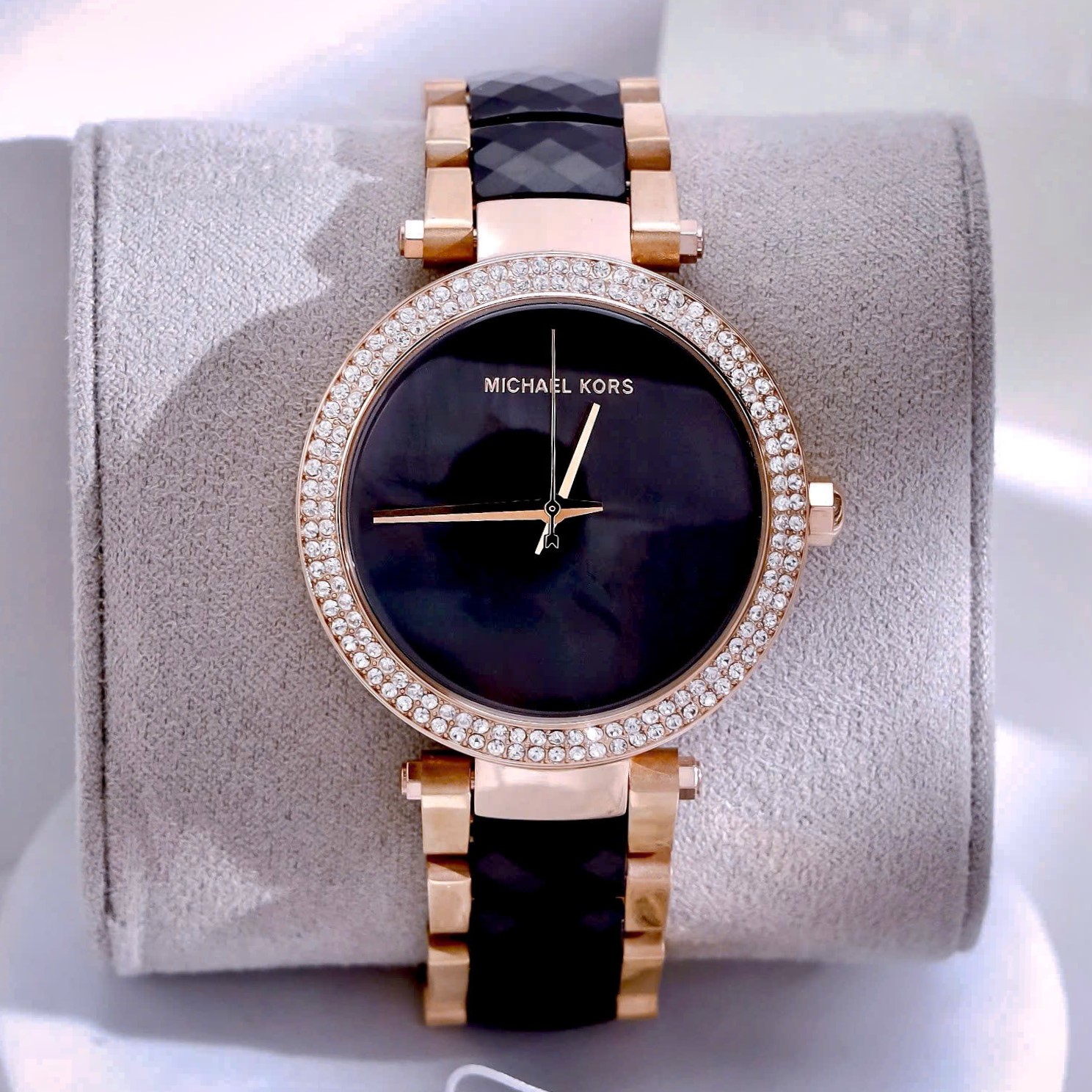 Đồng hồ đeo tay nữ Michael Kors Parker Rose Gold-Tone and Acetate Watch MK6414 13