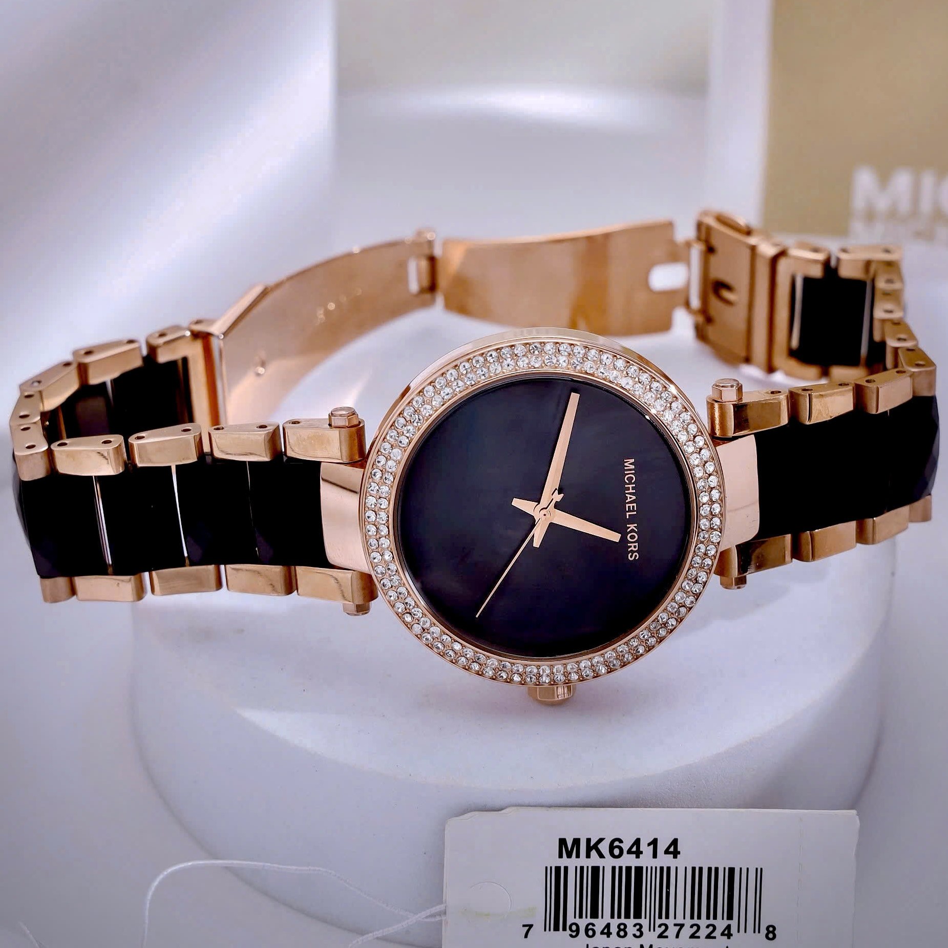 Đồng hồ đeo tay nữ Michael Kors Parker Rose Gold-Tone and Acetate Watch MK6414 14