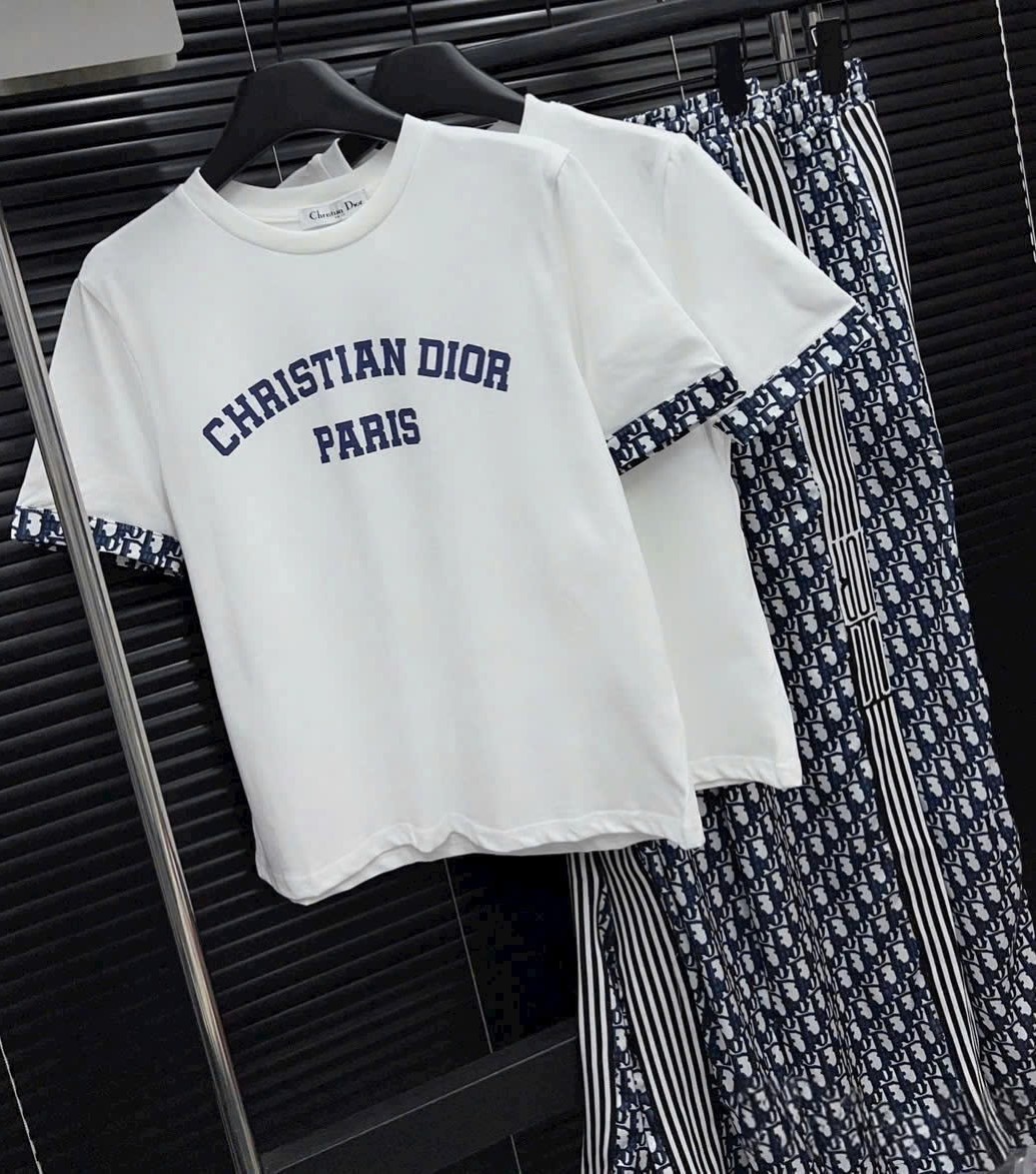 Quần dài vải họa tiết hãng Dior 3