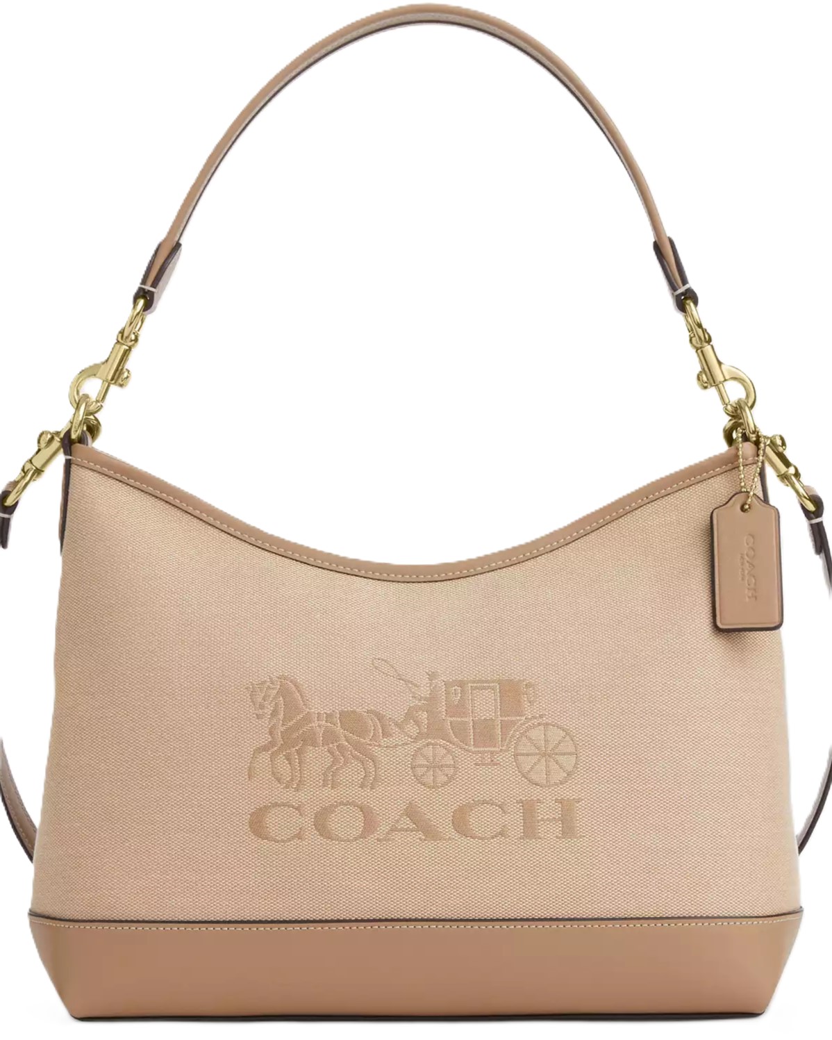 Túi xách Coach nữ Laurel Shoulder Bag With Horse And Carriage Dark Natural Multi CAK91 2
