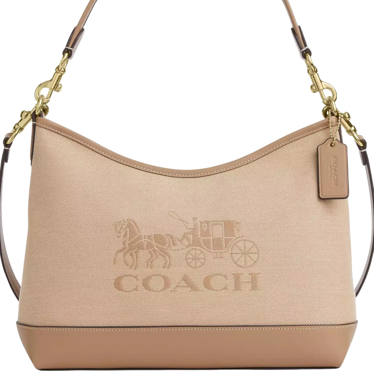 Túi xách Coach nữ Laurel Shoulder Bag With Horse And Carriage Dark Natural Multi CAK91 8