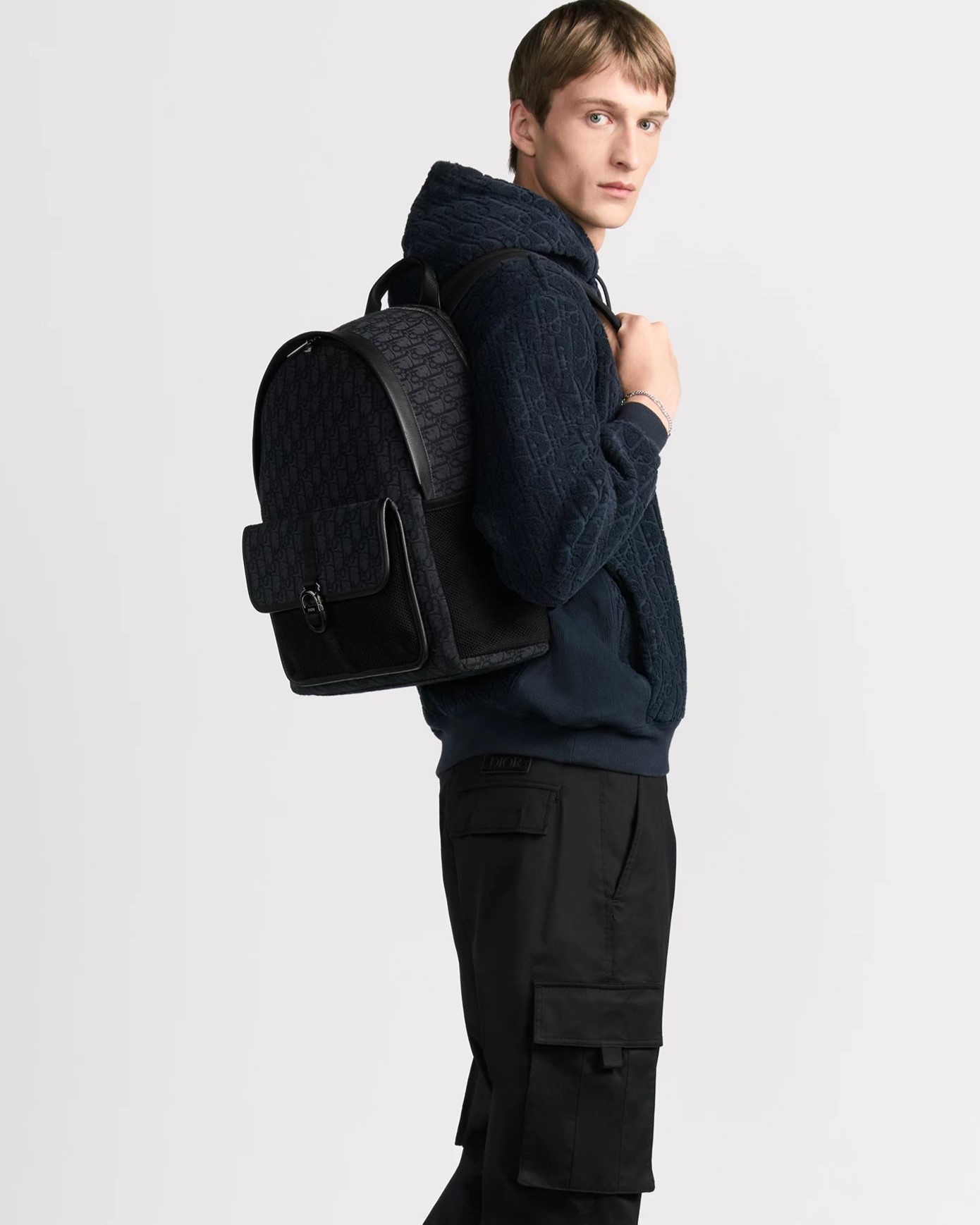 Balo Dior 8 Backpack Black Dior Oblique Jacquard 4