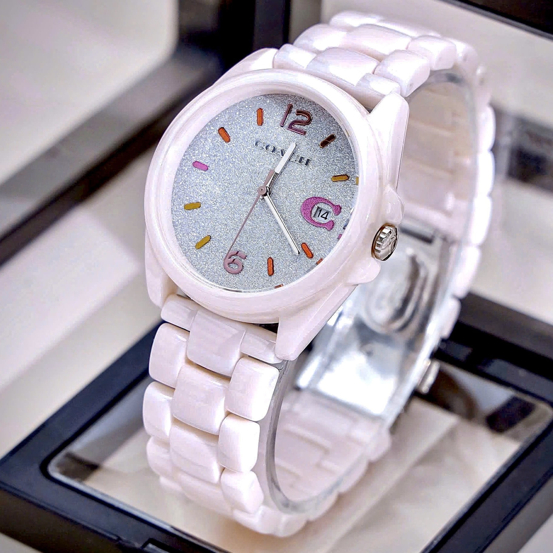 Đồng hồ đeo tay nữ Coach Grayson Watch Soft Pink CB253 4