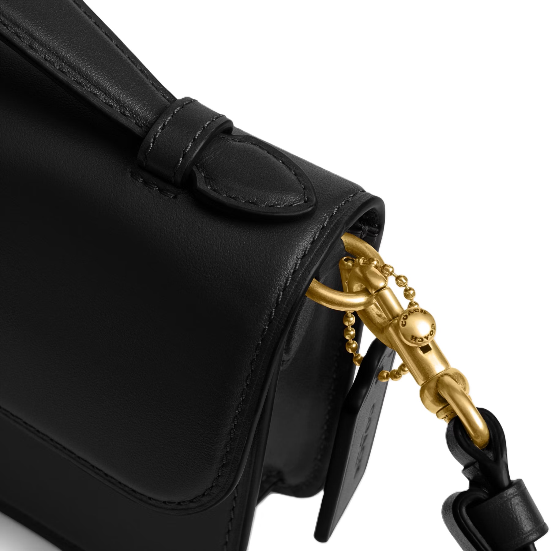 Túi đeo chéo Coach Elora Top Handle Leather Crossbody Clutch Bag Black CCY30 2
