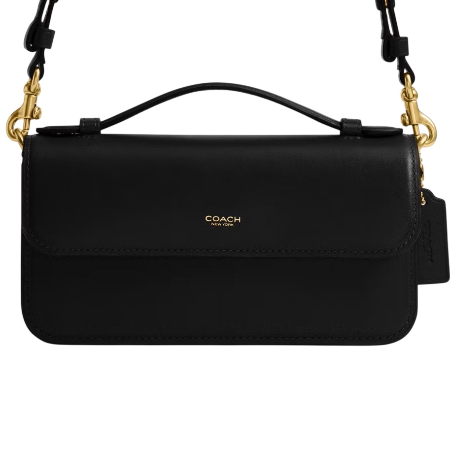 Túi đeo chéo Coach Elora Top Handle Leather Crossbody Clutch Bag Black CCY30 9