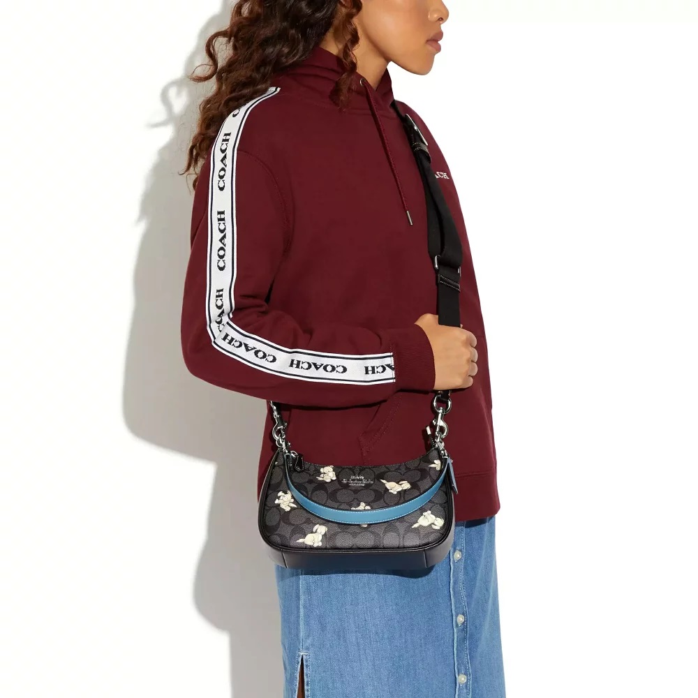 Túi đeo chéo Coach Teri Shoulder Bag in Signature Canvas With Happy Dog Print CC775 3