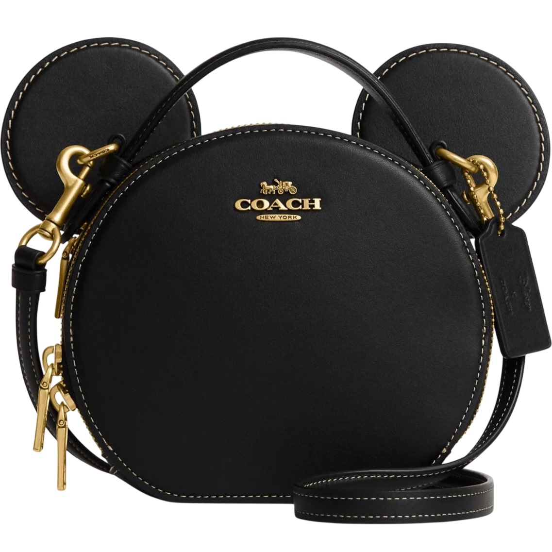 Túi xách đen Disney X Coach Mickey Mouse Ear Bag Black CM194 3