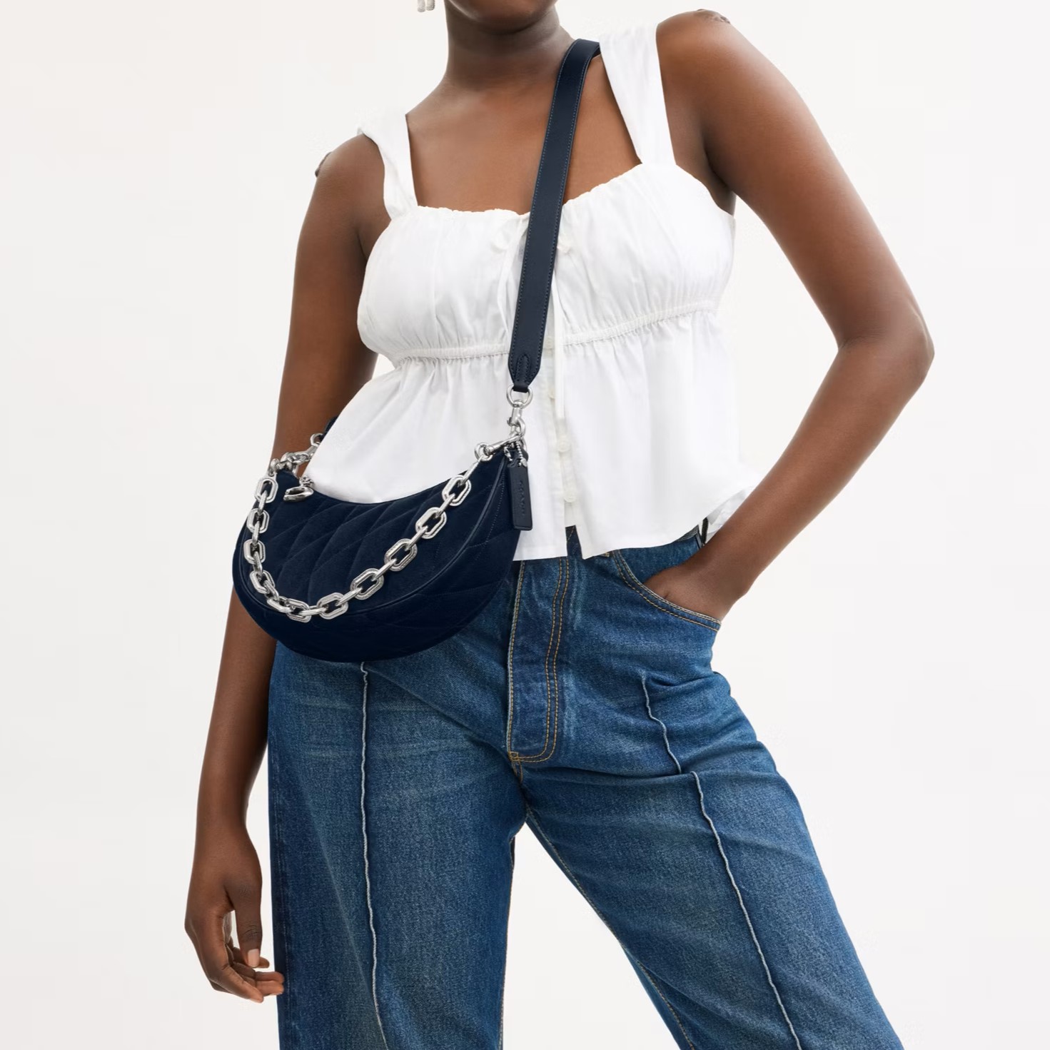 Túi đeo chéo Coach Mira Shoulder Bag With Quilting Blue CW611 4