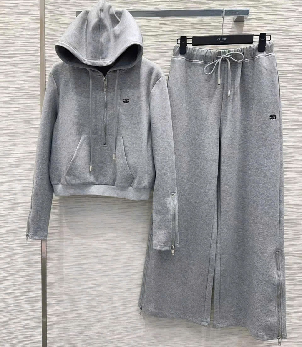Combo áo quần dài xám đen Celine 1