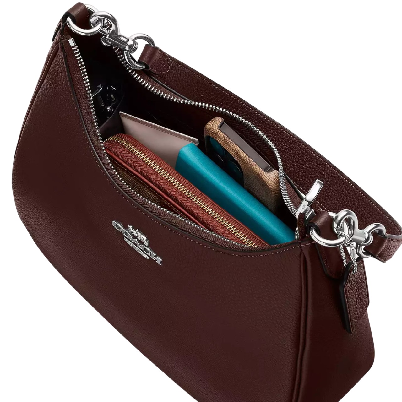 Túi đeo chéo nữ Coach Teri Hobo Maple CV935 9