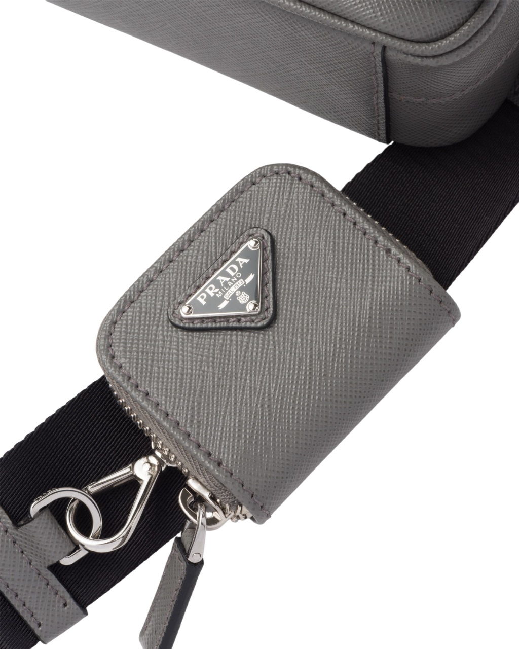 Túi Prada Saffiano Leather Shoulder Bag Grey 3