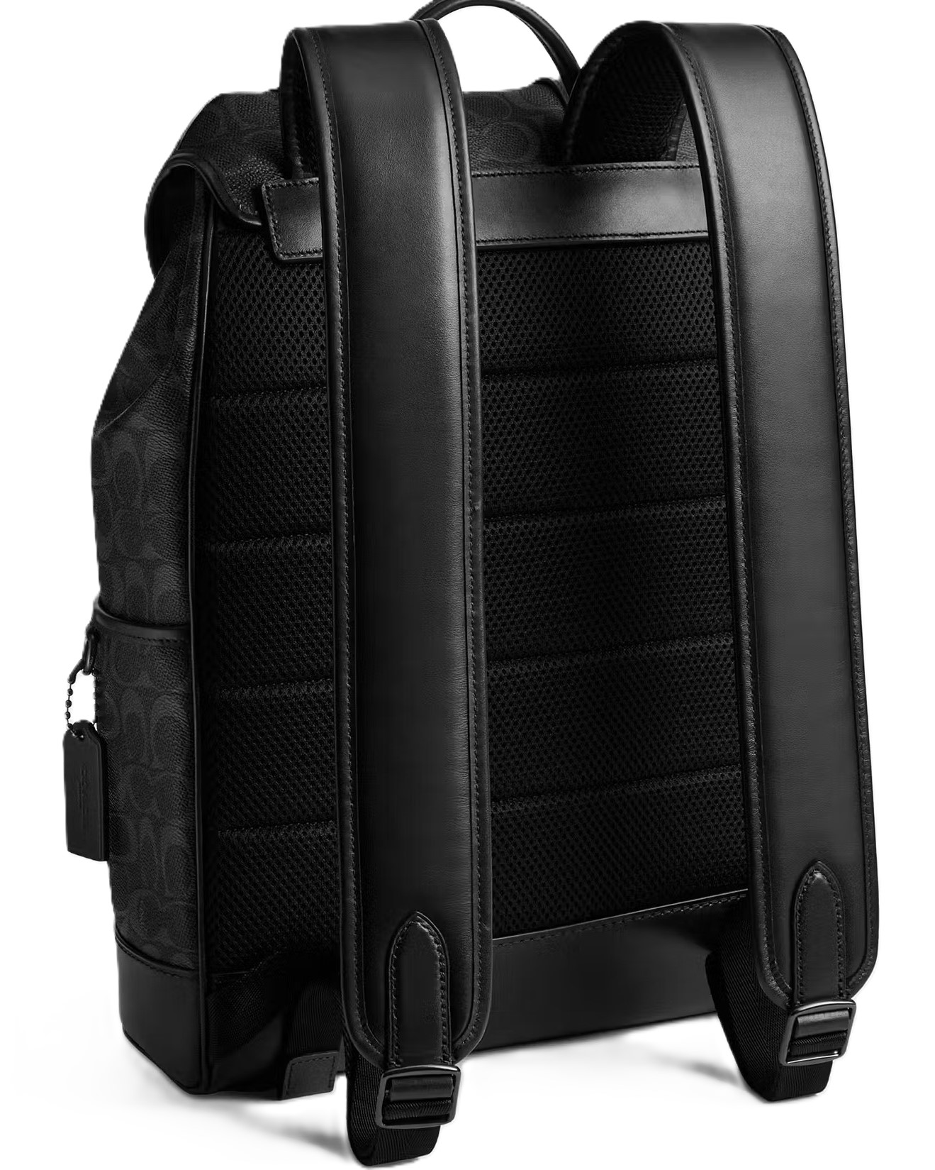 Ba lô Coach League Flap Backpack In Signature Canvas Black CU201 4