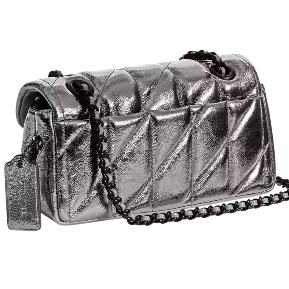 Túi đeo chéo Coach Tabby Shoulder Bag 20 With Quilting Metallic Leather Anthracite CW596 1