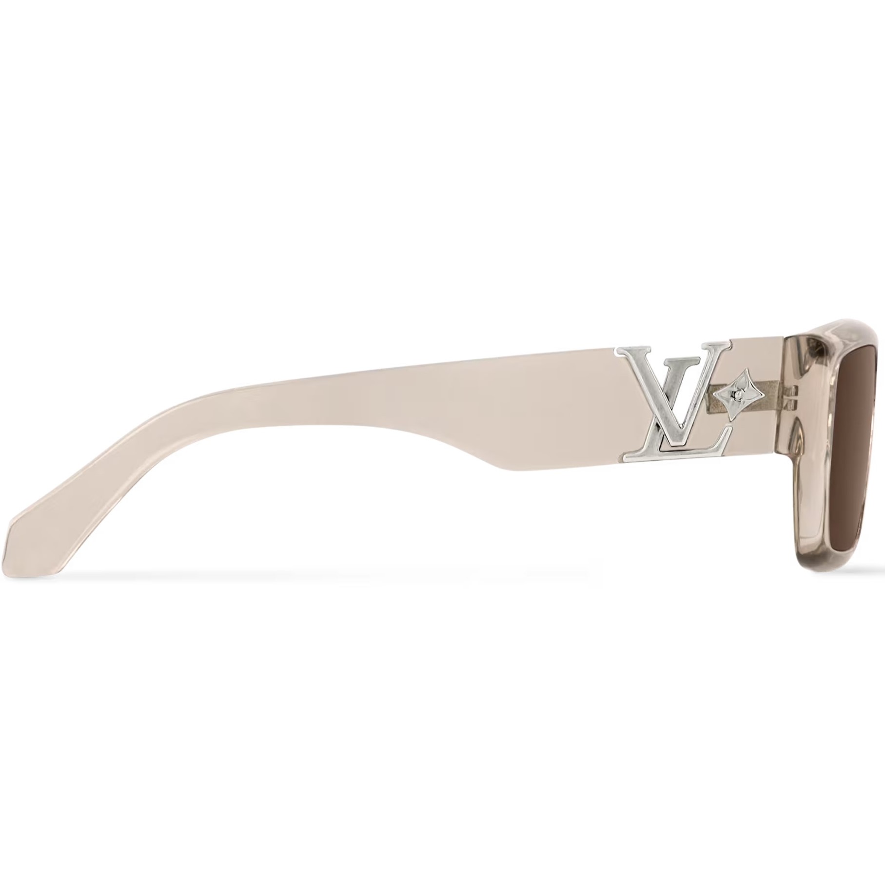 Kính mát LV Louis Vuitton Flower Low Square Sunglasses Crystal Brown 1