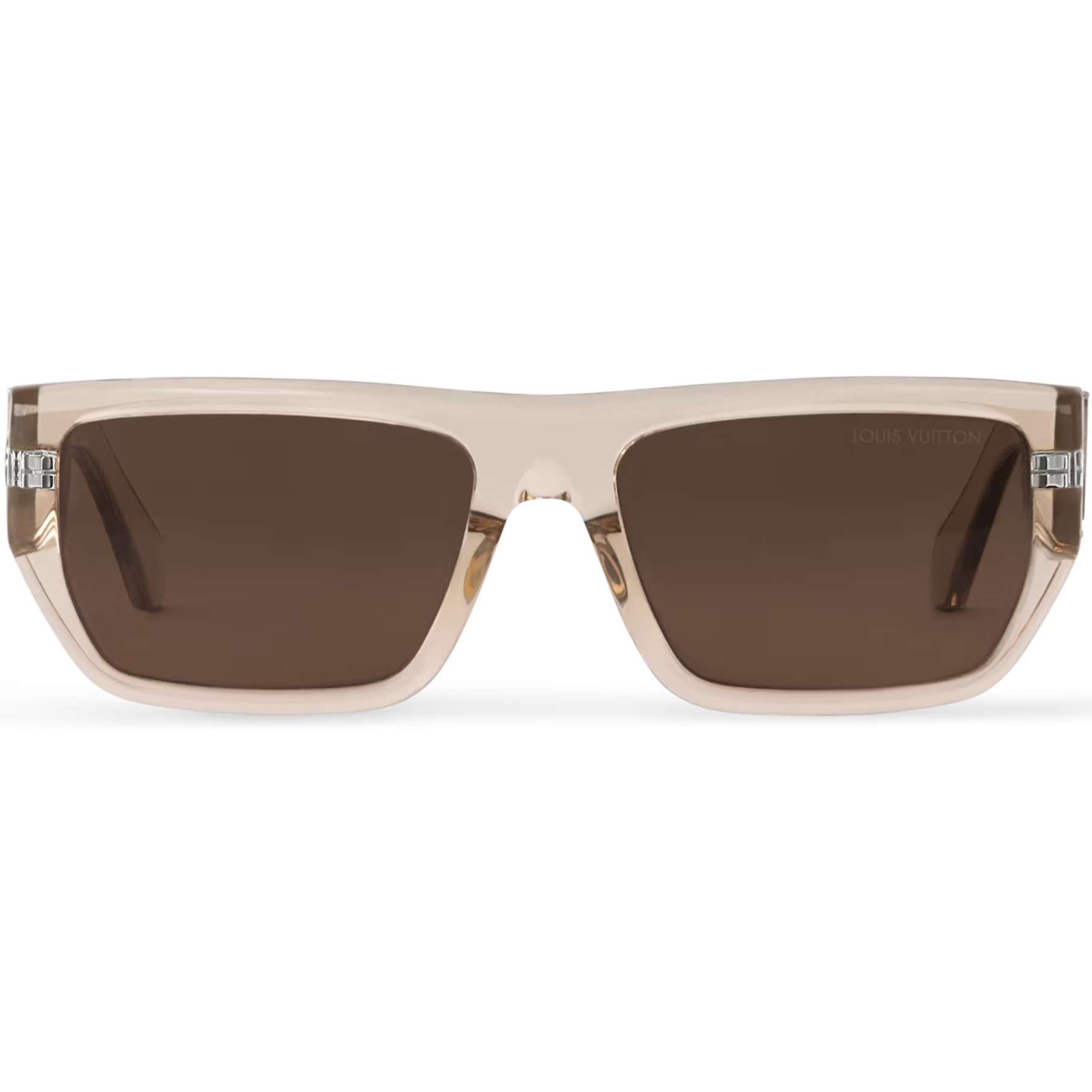 Kính mát LV Louis Vuitton Flower Low Square Sunglasses Crystal Brown 3