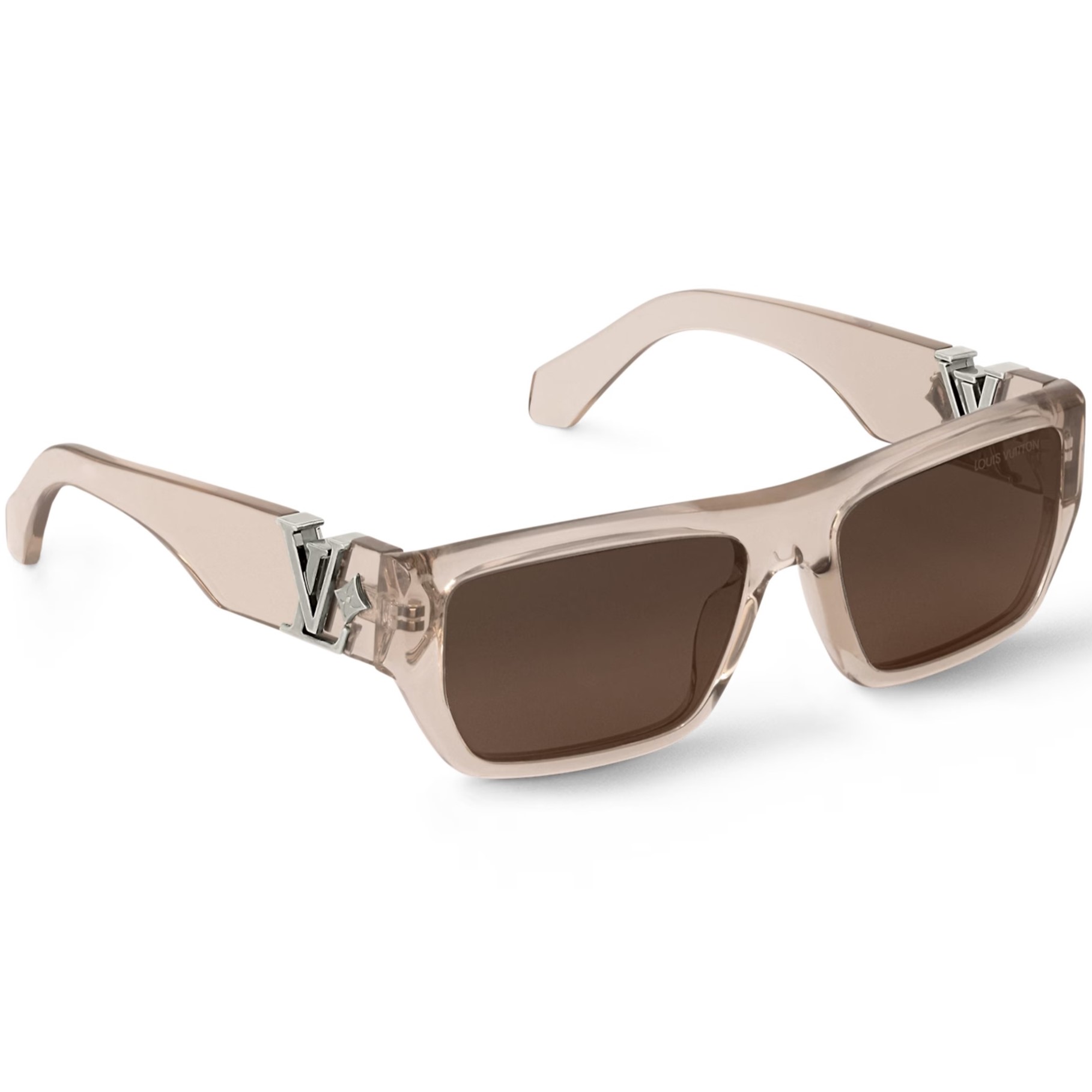 Kính mát LV Louis Vuitton Flower Low Square Sunglasses Crystal Brown 5