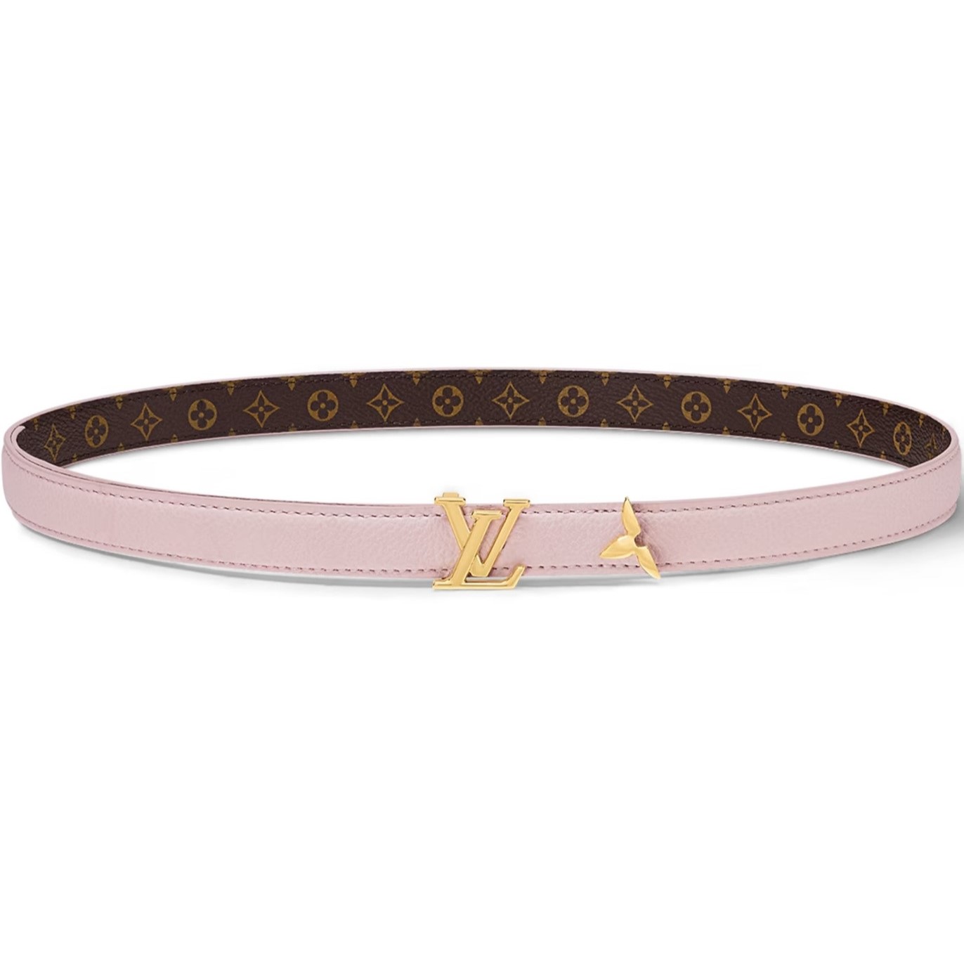 Thắt lưng Louis Vuitton Pretty LV 20mm Reversible Belt Rose Ballerine 2