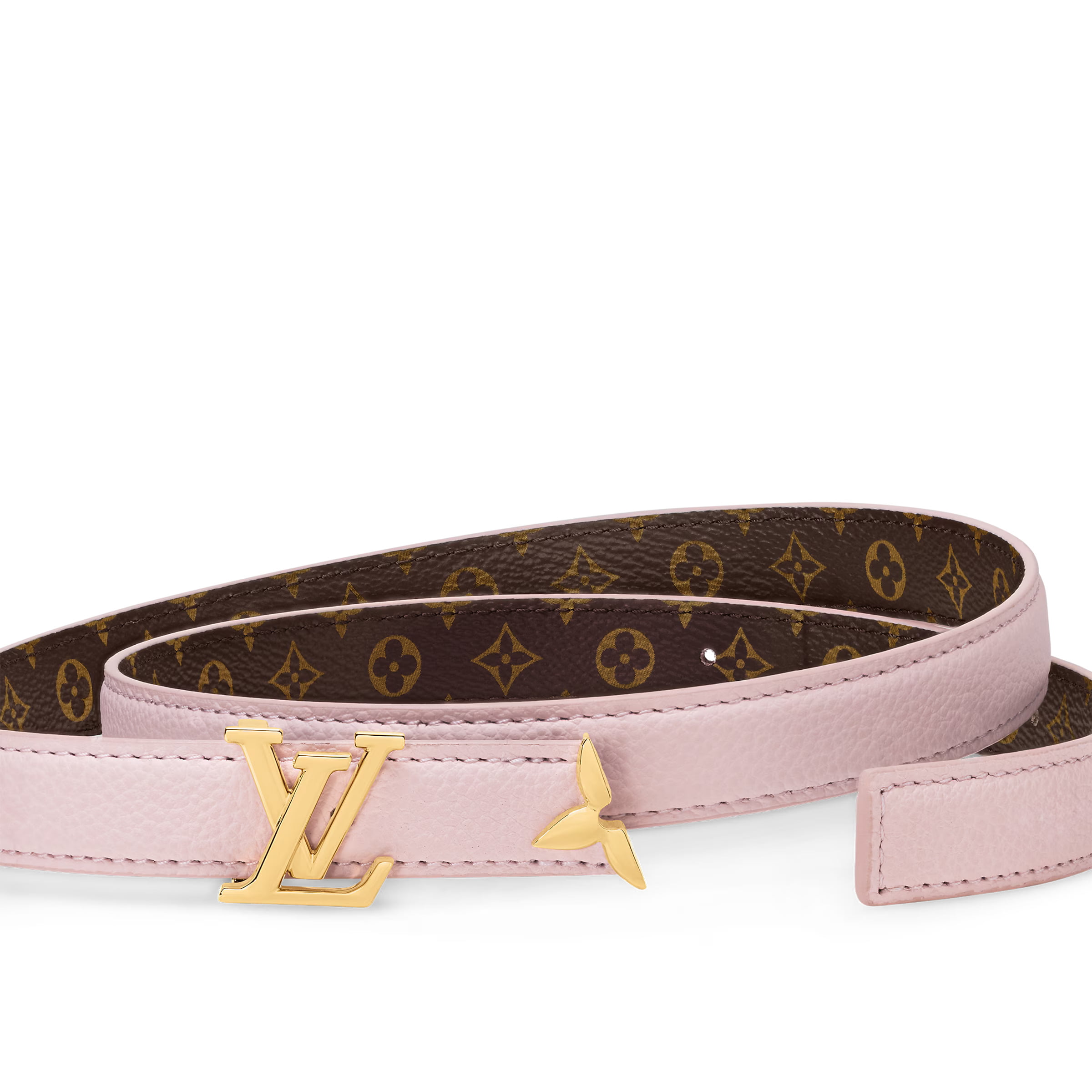Thắt lưng Louis Vuitton Pretty LV 20mm Reversible Belt Rose Ballerine 3