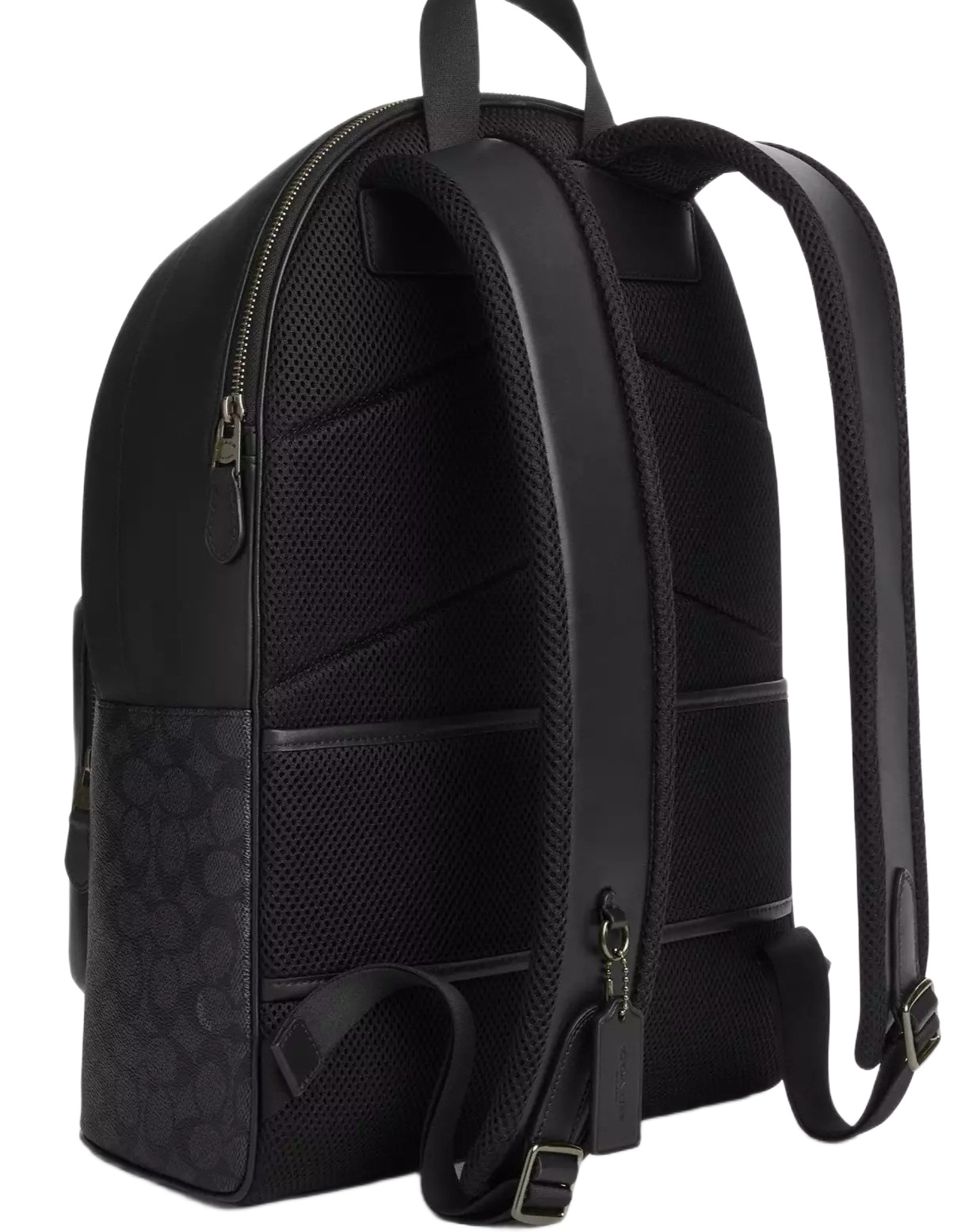 Ba lô Coach West Backpack In Signature Canvas Gunmetal Charcoal Black CV925 5