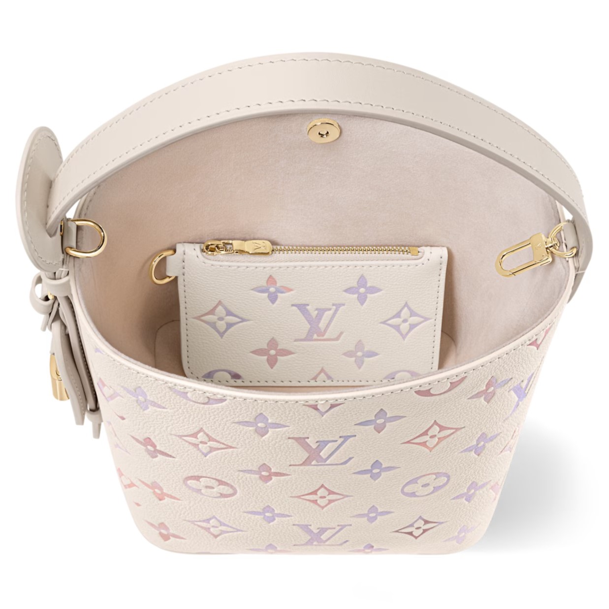 Túi xách Louis Vuitton All In BB Monogram Empreinte Dream Cream 4
