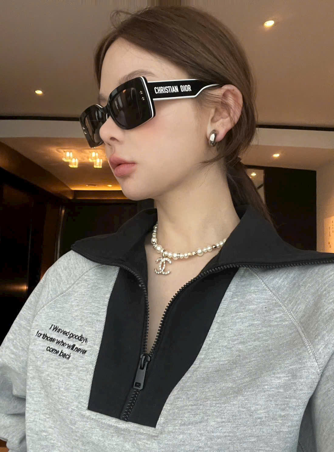 Kính mát Dior DiorPacific S1U Black Rectangular Sunglasses 8