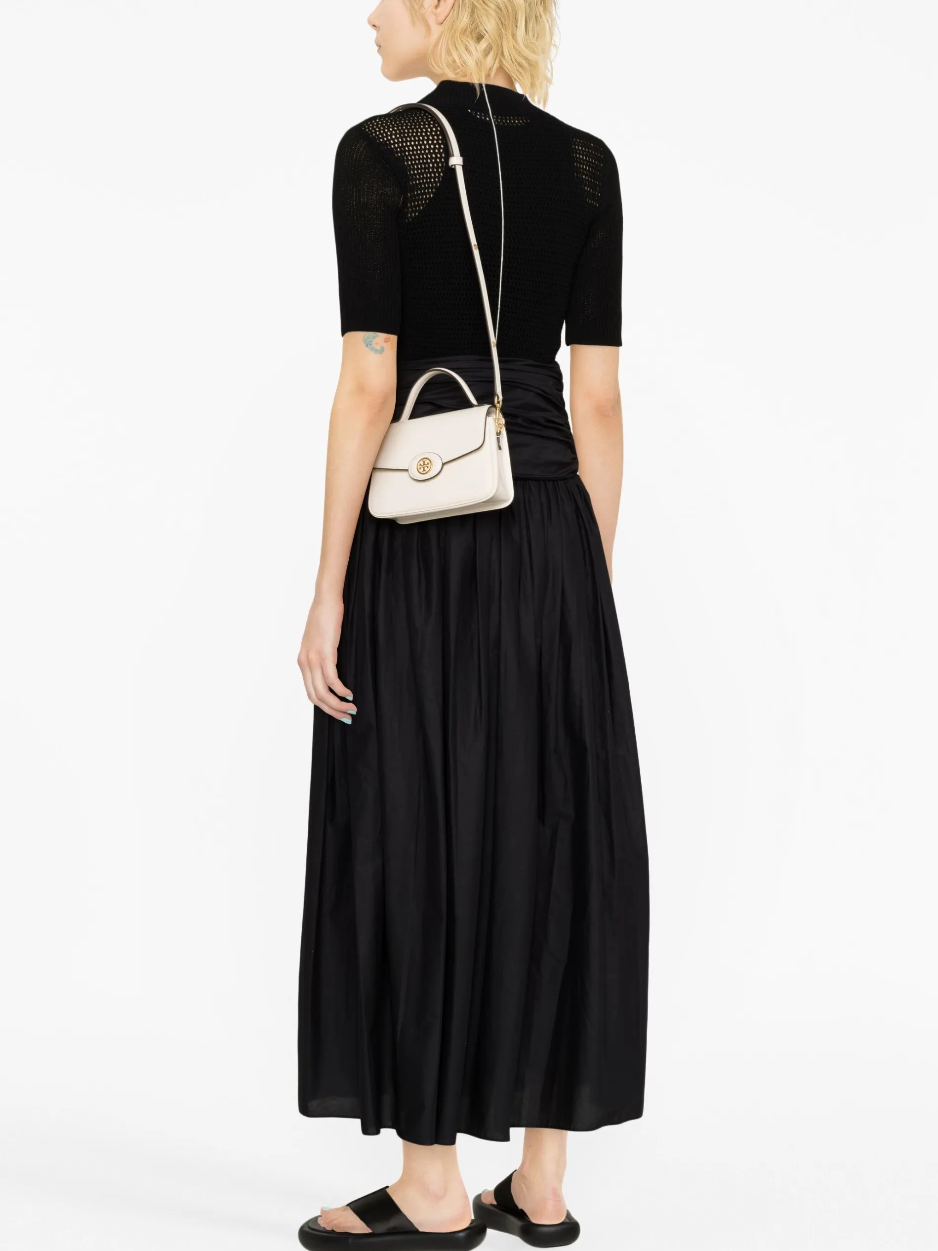 Túi xách Tory Burch Robinson Spazzolato Shoulder Bag Cream White 3
