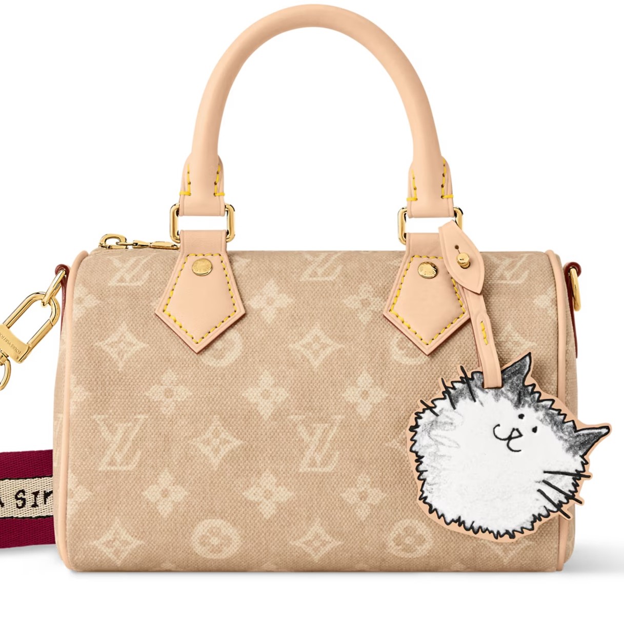 Túi xách Louis Vuitton Speedy Bandouliere 20 Meowgram Canvas 7