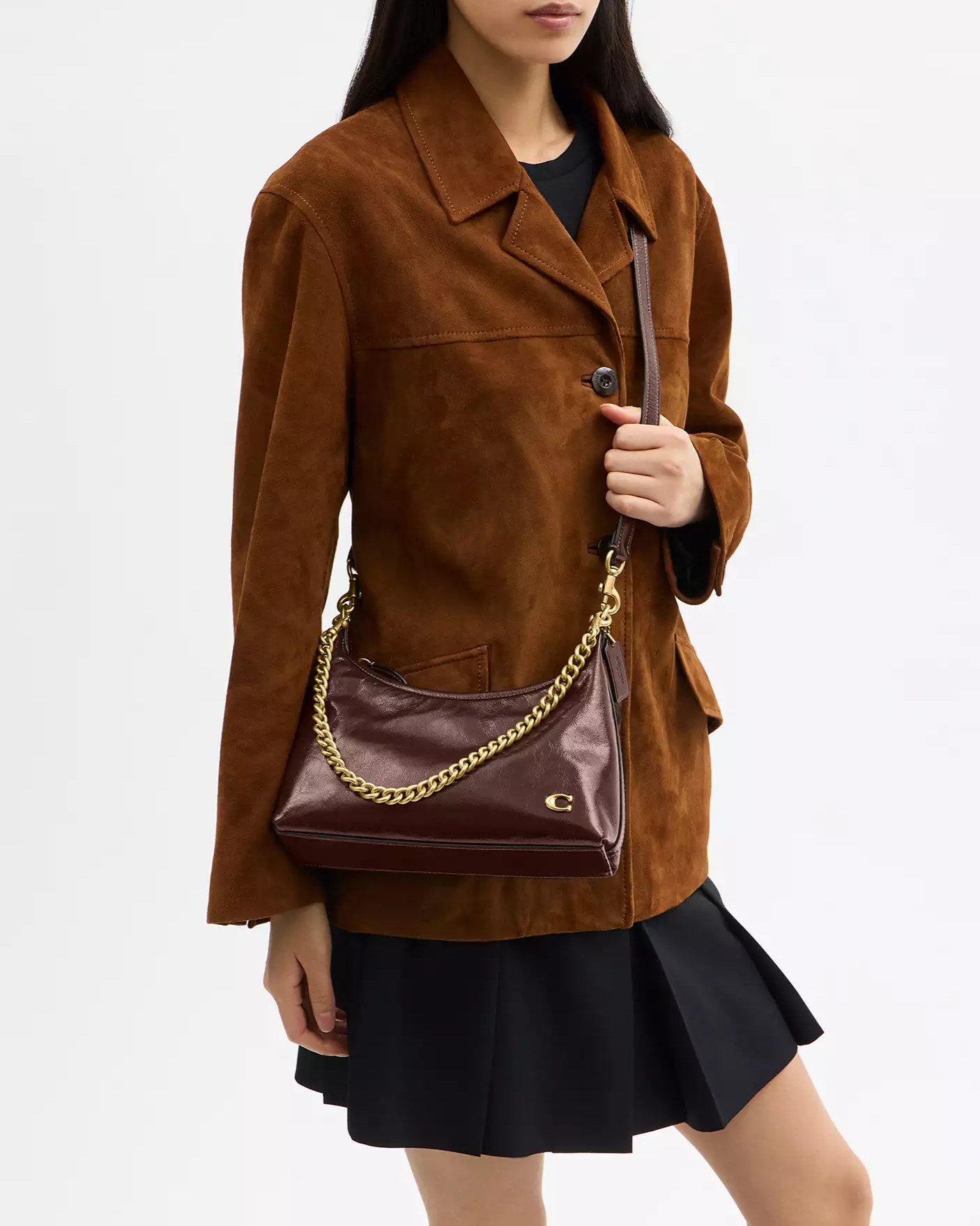 Túi đeo chéo Coach Juliet Shoulder Bag 25 Smooth Leather Brass Maple CAD75 8
