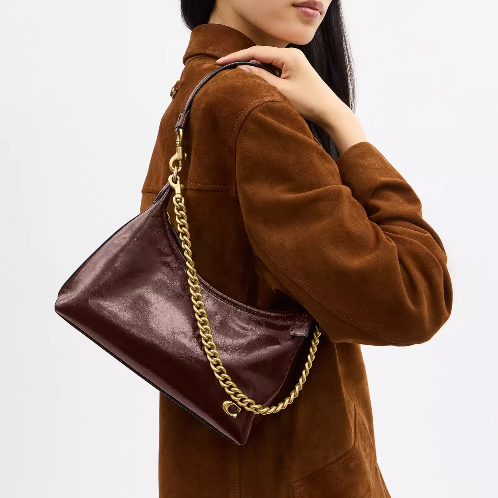 Túi đeo chéo Coach Juliet Shoulder Bag 25 Smooth Leather Brass Maple CAD75 9