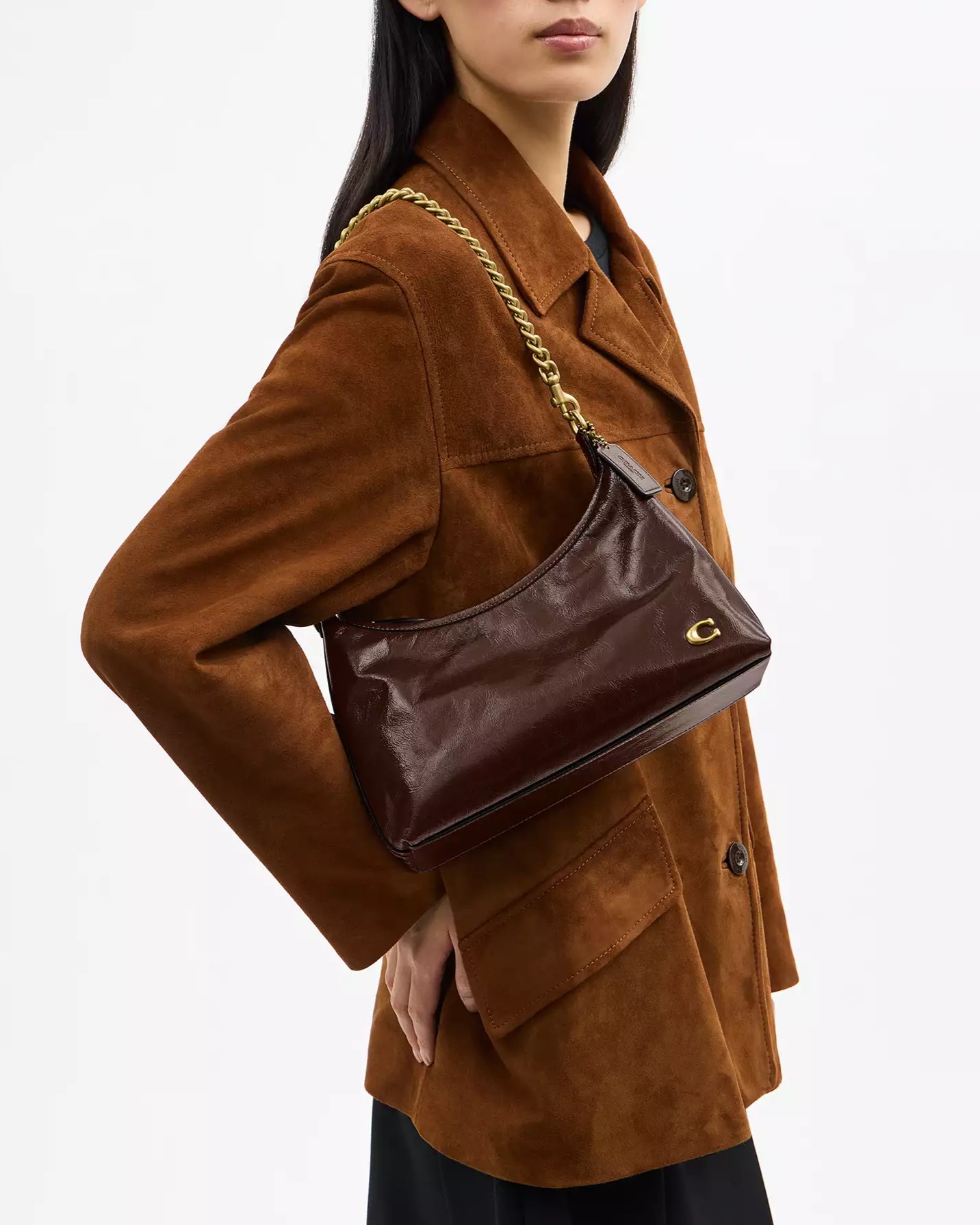 Túi đeo chéo Coach Juliet Shoulder Bag 25 Smooth Leather Brass Maple CAD75 10