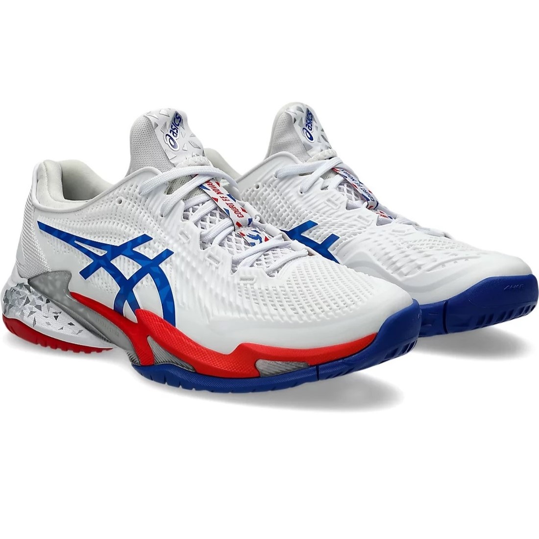 Giày thể thao Pickleball Asics Court FF 3 Novak Paris White 1041A480-100 1