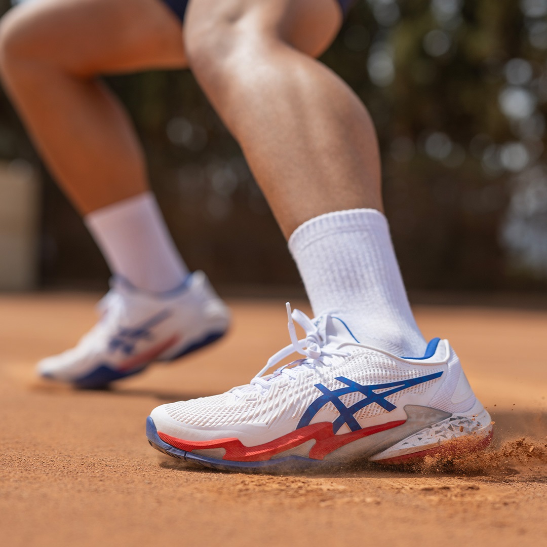 Giày thể thao Pickleball Asics Court FF 3 Novak Paris White 1041A480-100 3