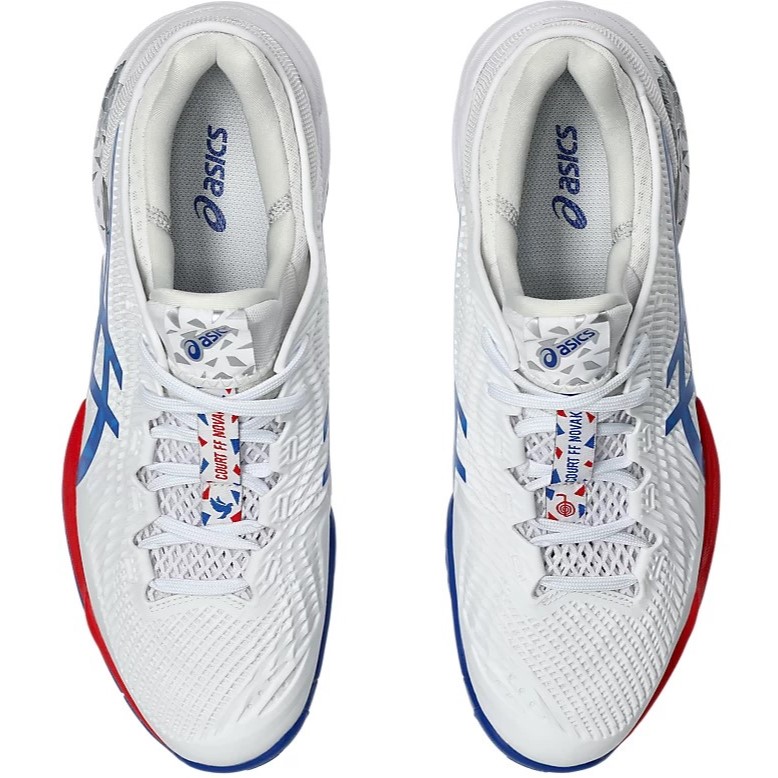 Giày thể thao Pickleball Asics Court FF 3 Novak Paris White 1041A480-100 10