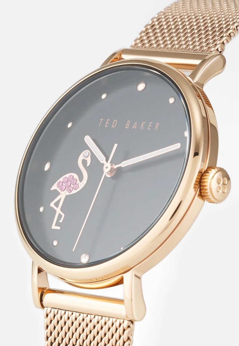 ĐỒNG HỒ TED BAKER PHYLIPA FLAMINGO ANALOGUE WATCH WITH STAINLESS STEEL STRAP CHIM HỒNG HẠC 5